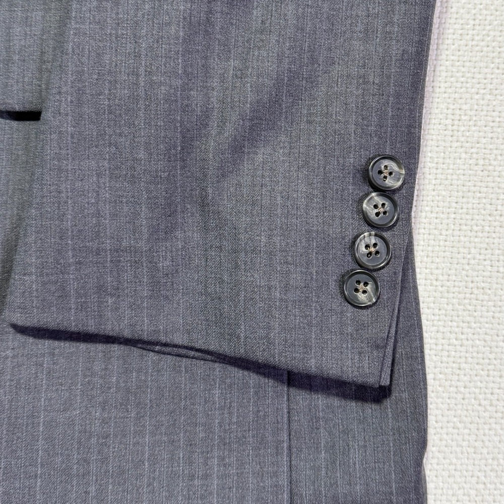 Brooks Brothers 1818 Madison Gray Wool Blazer Jacket Mens 44L Made in Italy - Picture 3 of 10